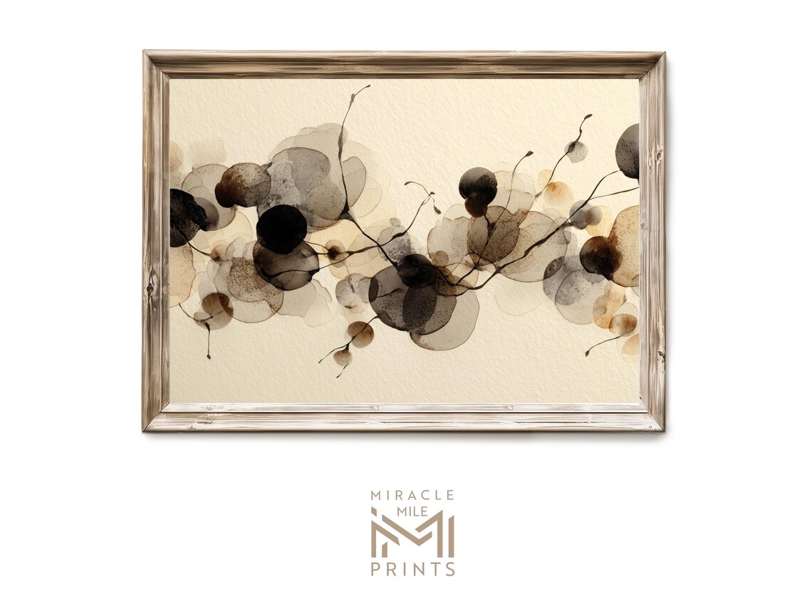 Ink Wash Abstract Wall Art Modern Neutral Minimalist Overlapping Texture Japandi Decor 207