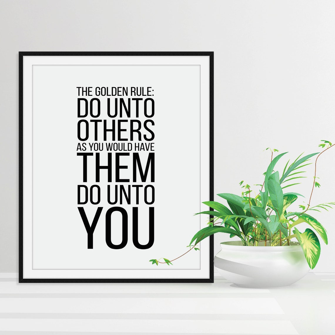 The Golden Rule Do Unto Others Inspirational Quote Typography Poster - Image 2