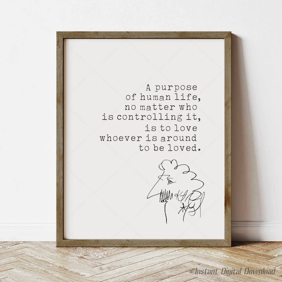 Kurt Vonnegut Love Whoever Is Around Quote Typewriter Inspirational Poster