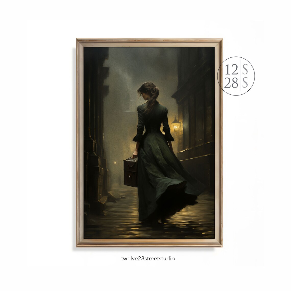 Traveling Woman, Dark Academia Victorian Art Print