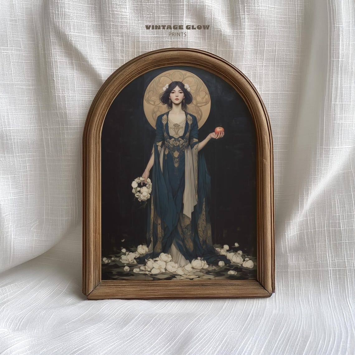 Persephone Goddess Poster Dark Romantic Spring Mythology Floral Art