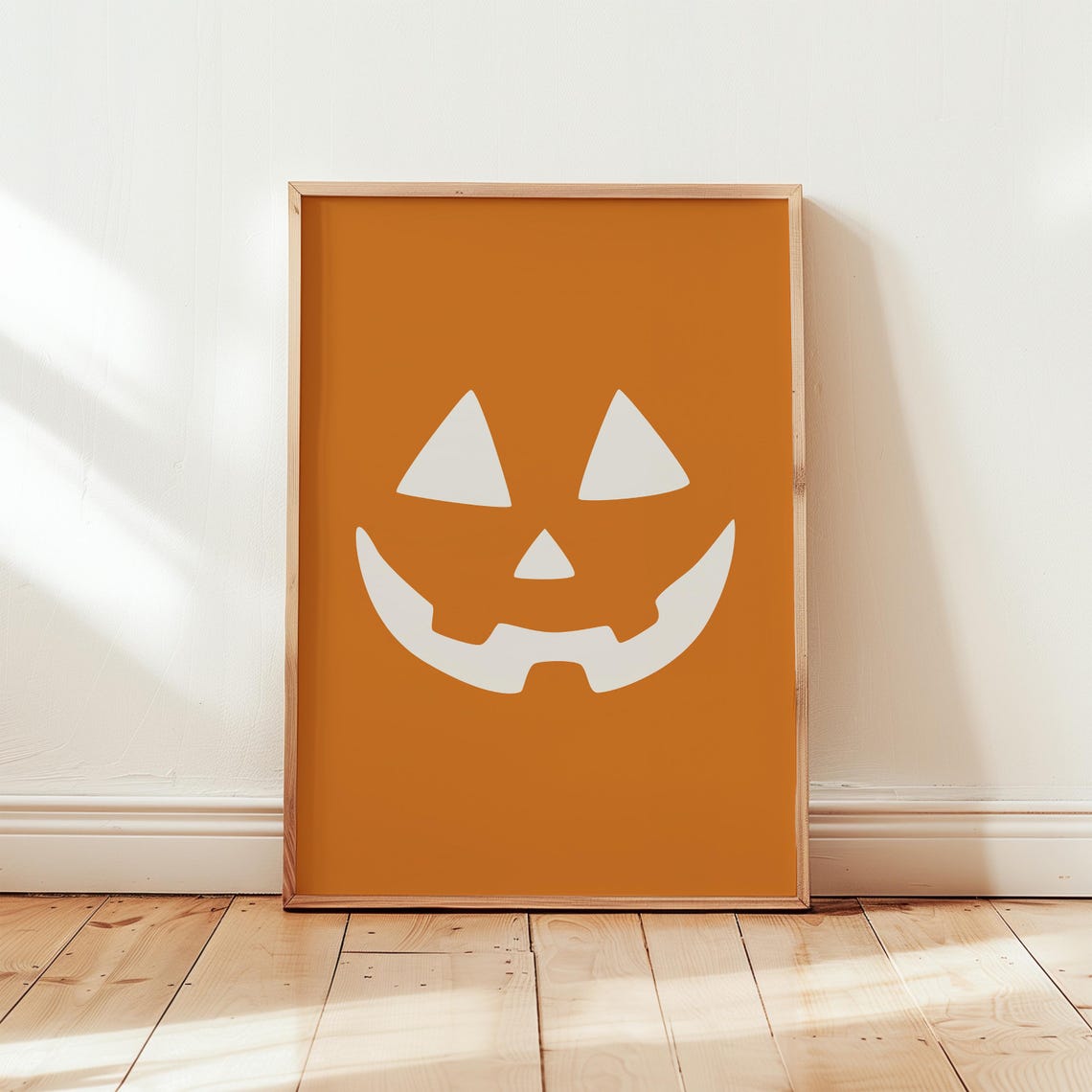Jack O Lantern Pumpkin Face Icon Burnt Orange Halloween Poster - Image 5