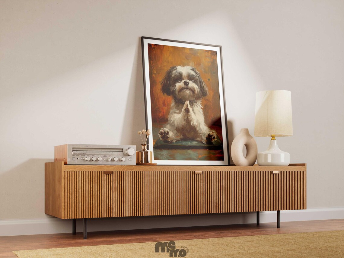 Meditating Dog - Zen Shih Tzu Painting - Image 6