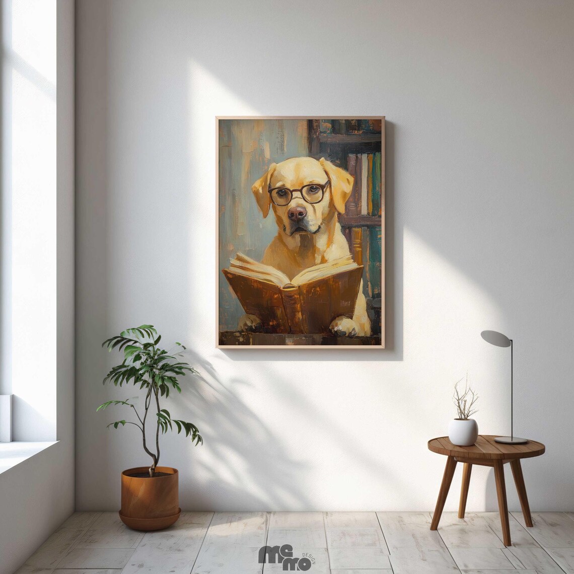 Labrador Reading Book, Funny Dog Library Decor - Image 5