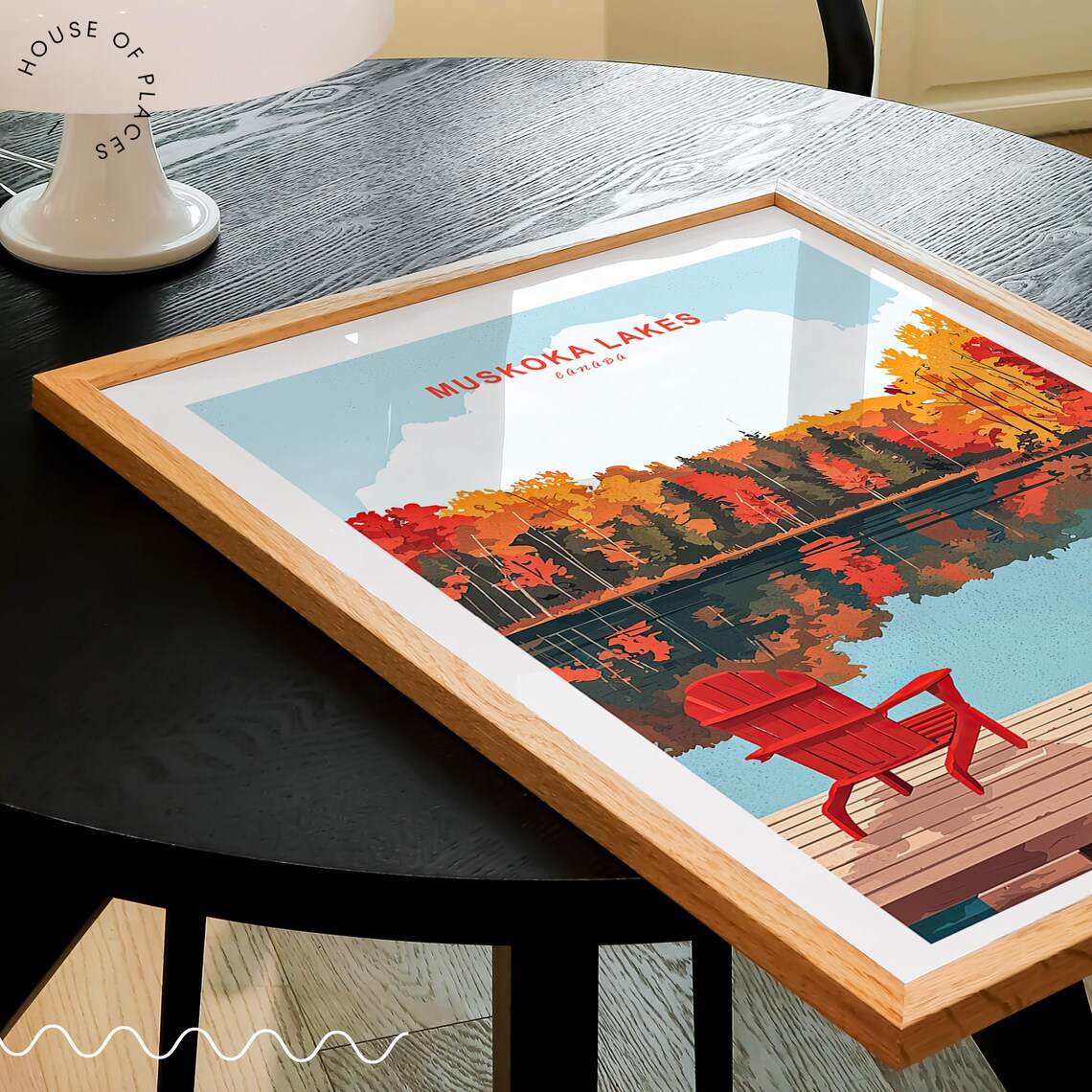 Muskoka Lakes Travel Poster, Canadian Wall Art - Image 3