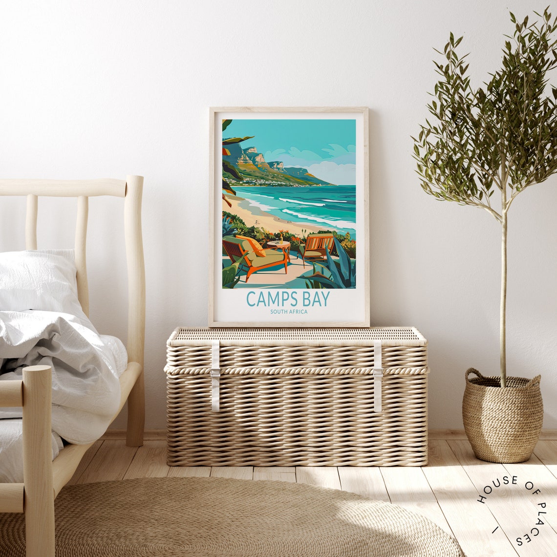 Camps Bay South Africa Poster Camps Bay Wall Art South Africa Coast Print Travel Poster Personalised Gifts Wedding Present - Image 4