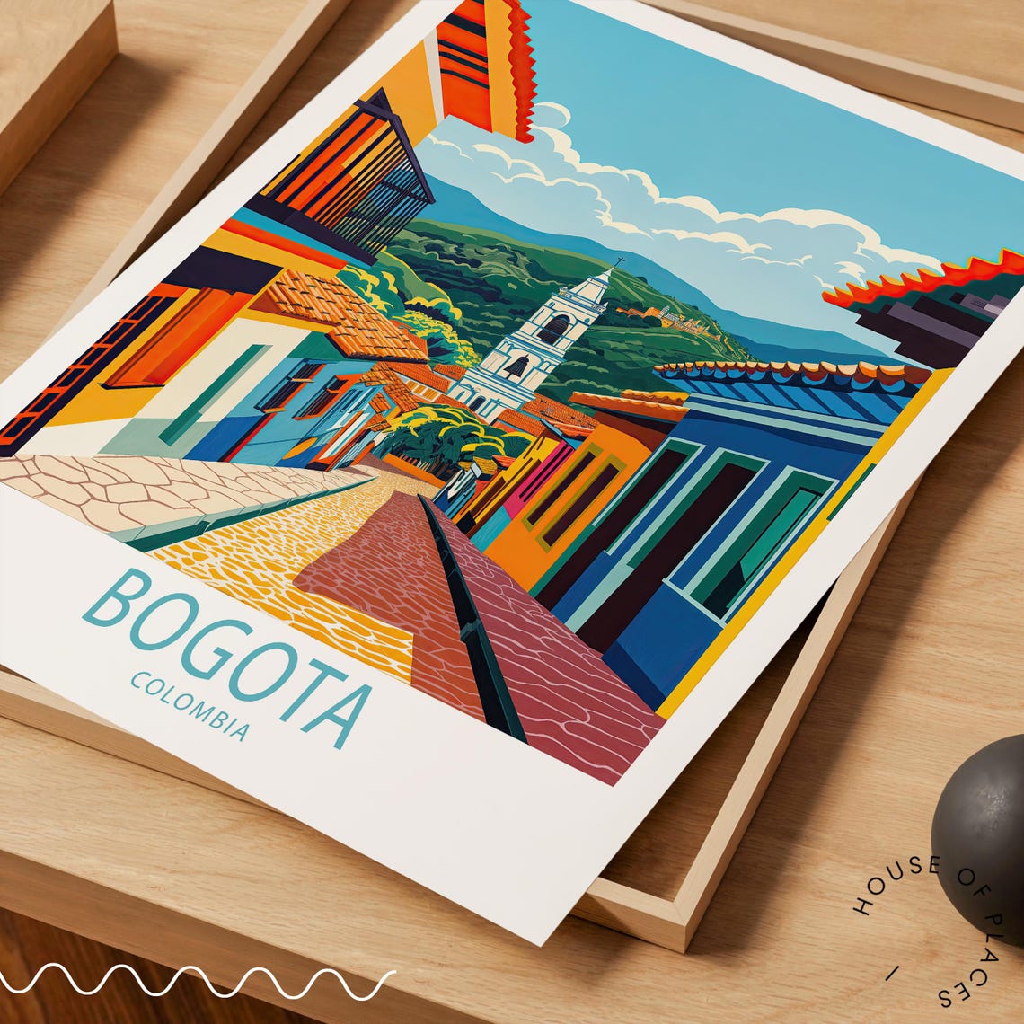 Bogota Colombia Travel Poster Bogota Travel Wall Art Colombia Print Bogota Travel Gifts Home Decor Wedding Present - Image 3