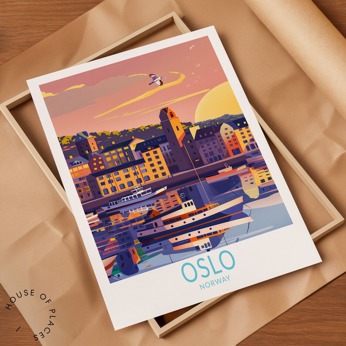 Oslo Travel Poster, Norway City Wall Art Print - Image 2