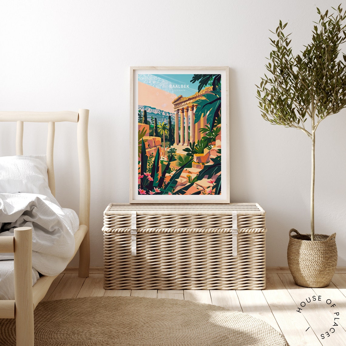 Baalbek Lebanon Poster Lebanon Baalbek Travel Print Lebanon Wall Art Temple Poster Print Personalised Gifts Traveler Gifts - Image 3