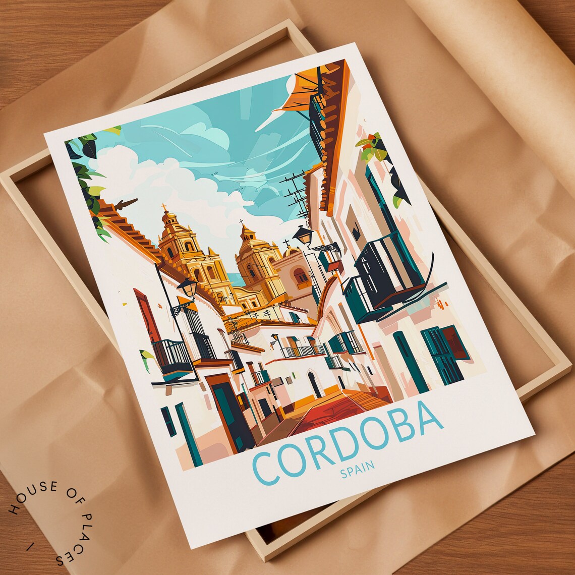Cordoba Spain Travel Poster, Personalized Home Decor - Image 2