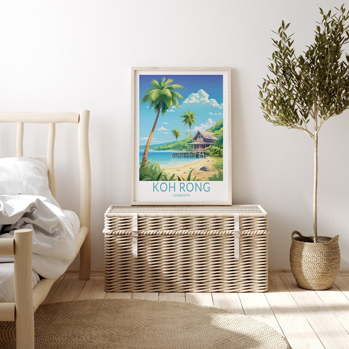 Koh Rong Cambodia Travel Poster, Asia Wall Art - Image 3