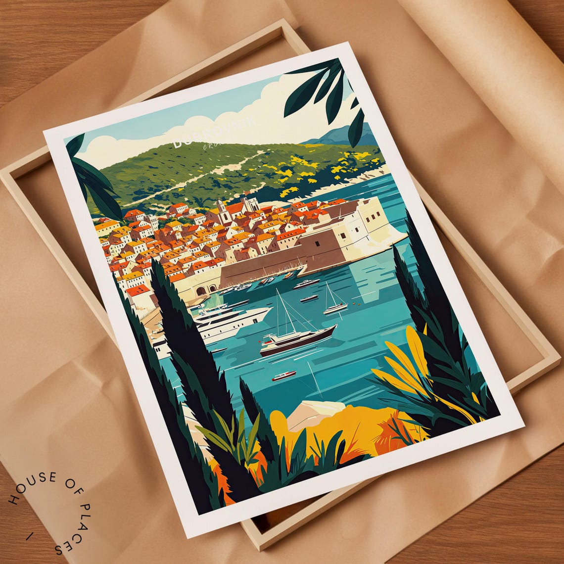 Dubrovnik Croatia Travel Poster Dubrovnik Croatia City Wall Art Dubrovnik Travel Print Travel Gifts Wedding Gifts - Image 2