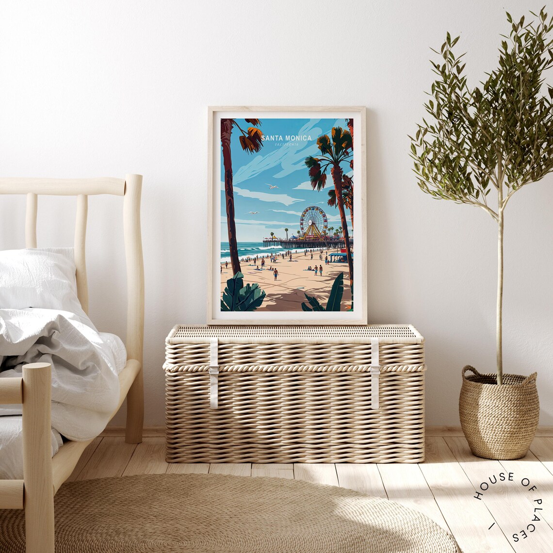 Santa Monica Travel Poster, California City Art Print - Image 4