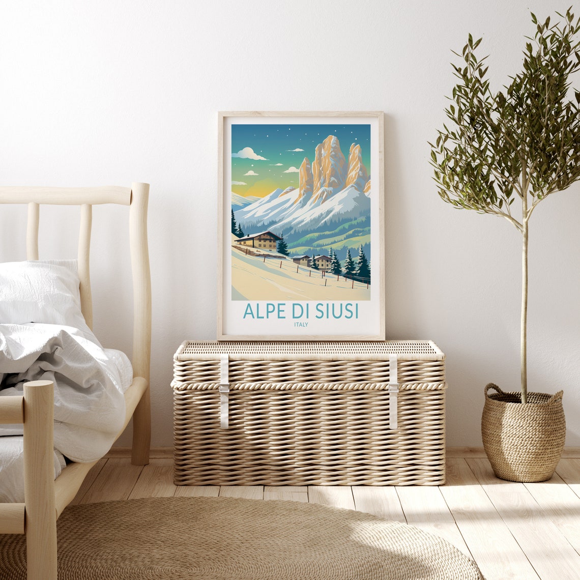 Alpe Di Siusi Italy Travel Print Italy Travel Art Wall Decor Alpe Di Siusi Home Decor Wall Art City Travel Poster Gifts Home Decor - Image 3