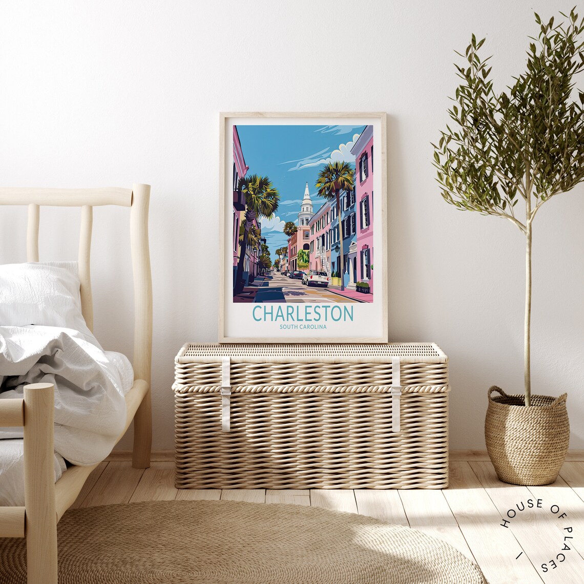 Charleston South Carolina Travel Poster, Personalized Present - Image 3
