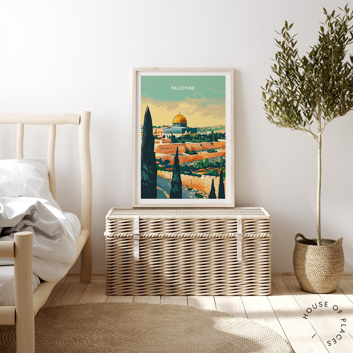 Palestine Dome of the Rock Jerusalem Old City Cypress Travel Poster - Image 4