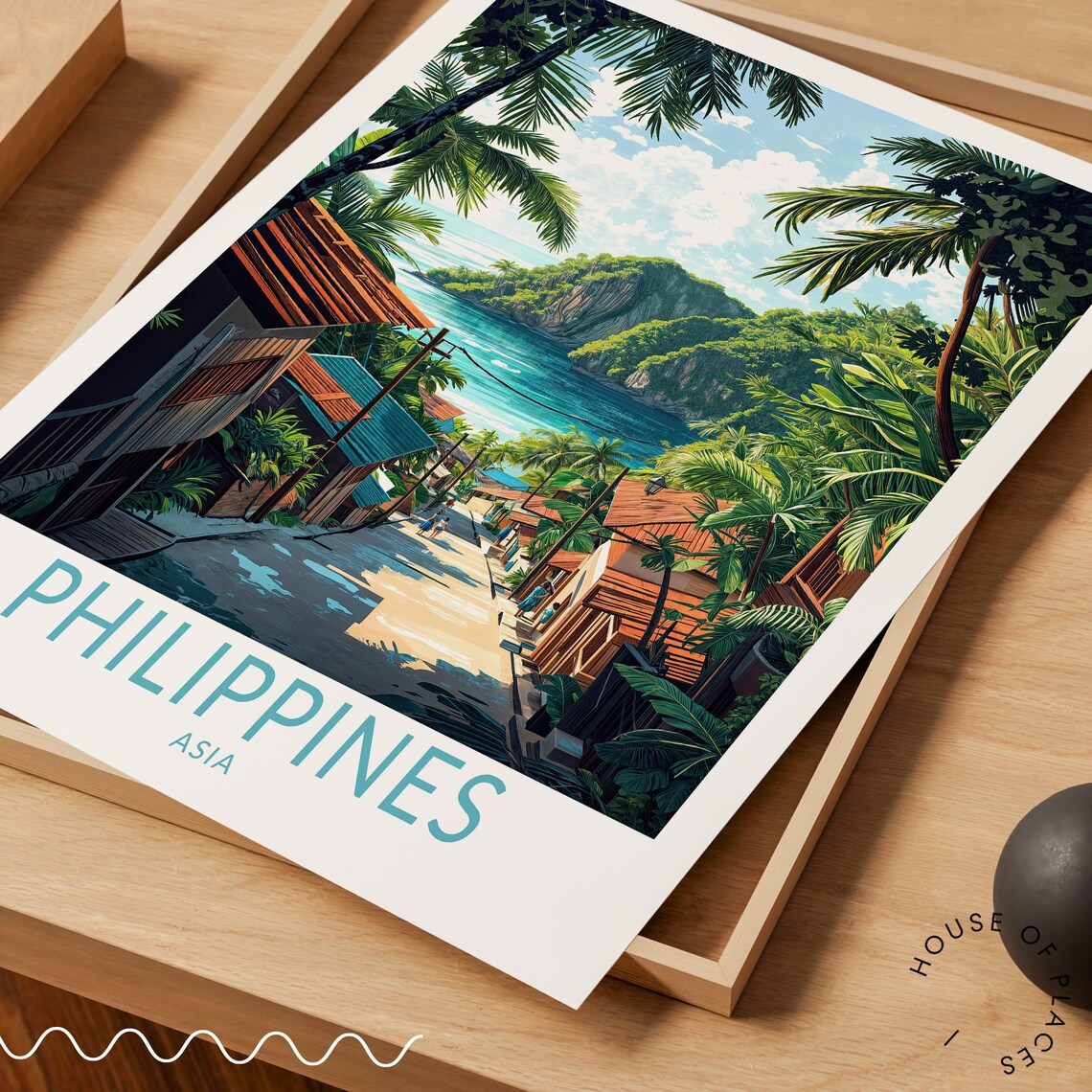 Philippines Asia Travel Poster, Asia City Art Print - Image 3