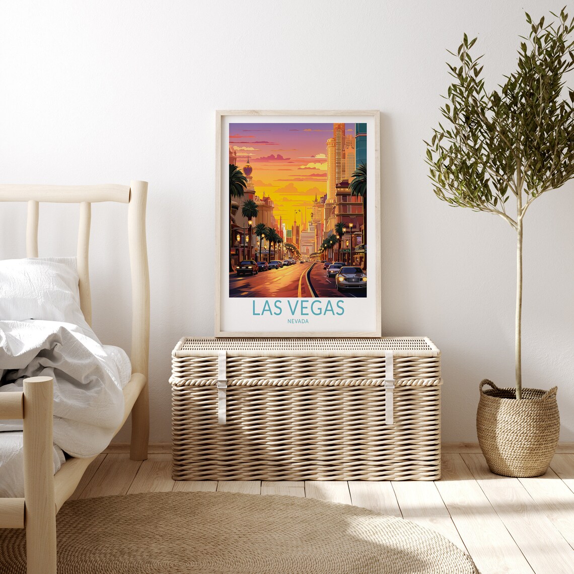 Las Vegas Nevada Poster Wall Art Las Vegas Nevada Travel Poster Las Vegas Nevada Travel Poster Home Decor Traveler Gift - Image 3