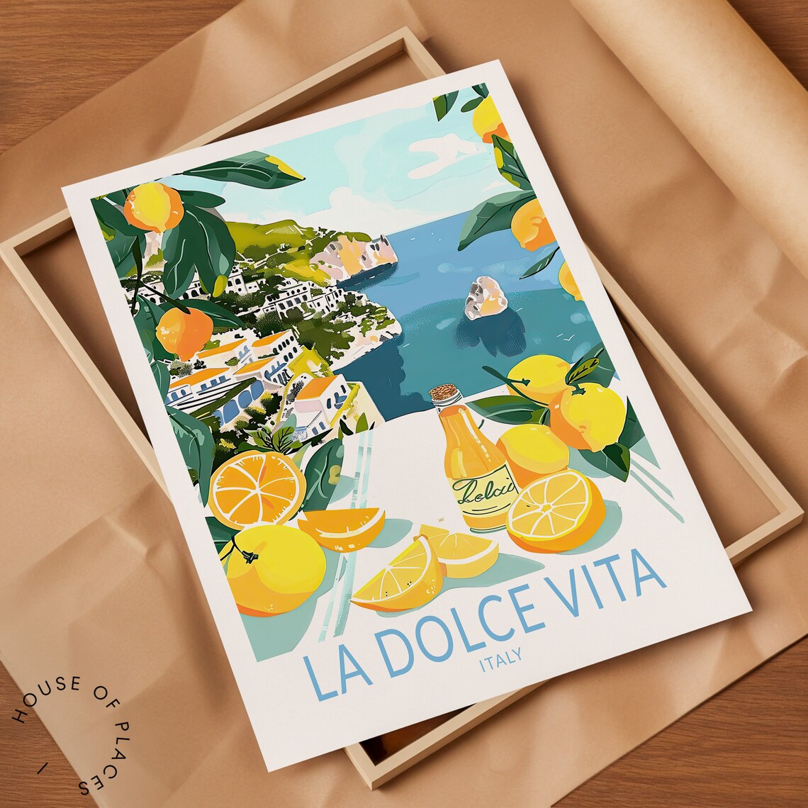 La Dolce Vita Lemons Travel Poster, Italy Decor - Image 2