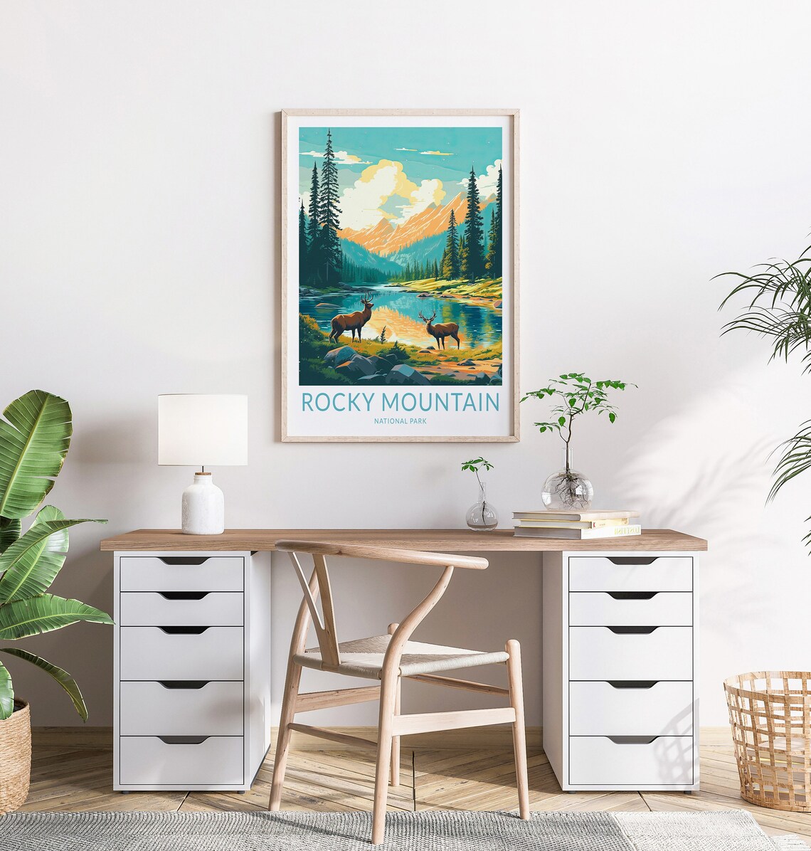 Rock Mountain National Park Travel Poster, National Parks - Image 2