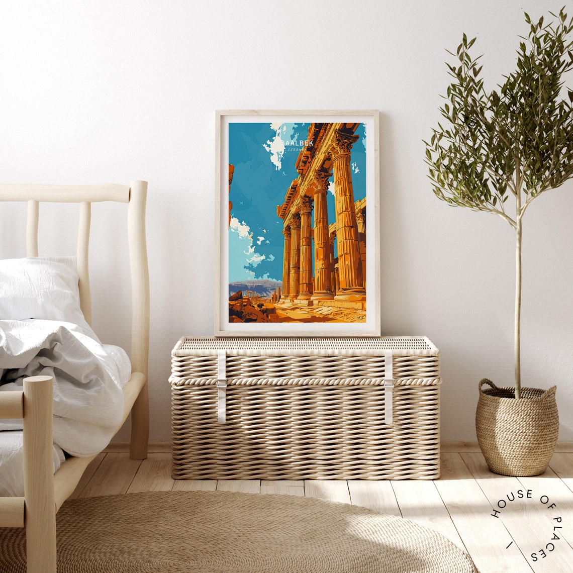 Baalbek Lebanon Temple of Bacchus Towering Colonnade Travel Poster - Image 3