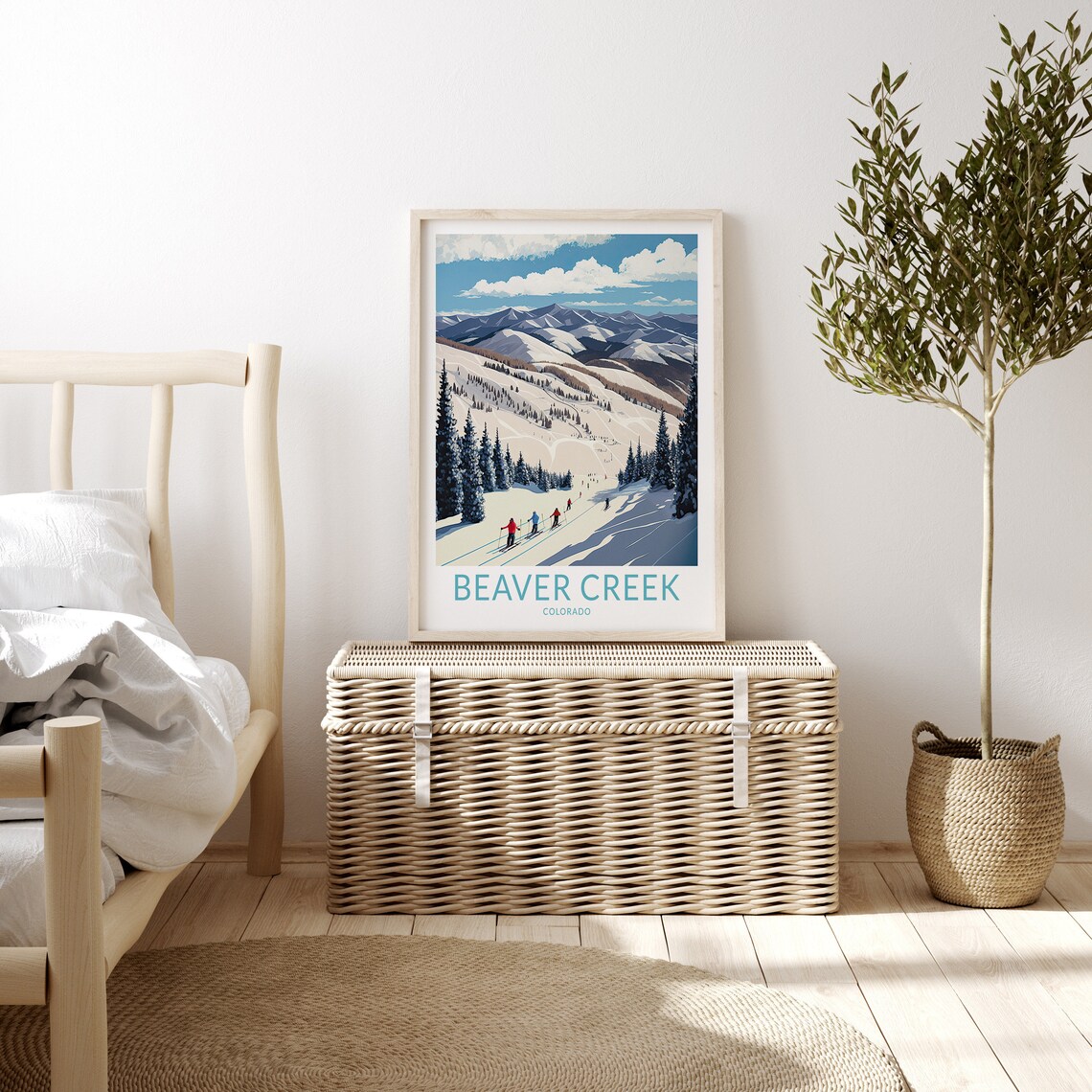 Beaver Creek Colorado Ski Travel Poster, Winter Travel - Image 3