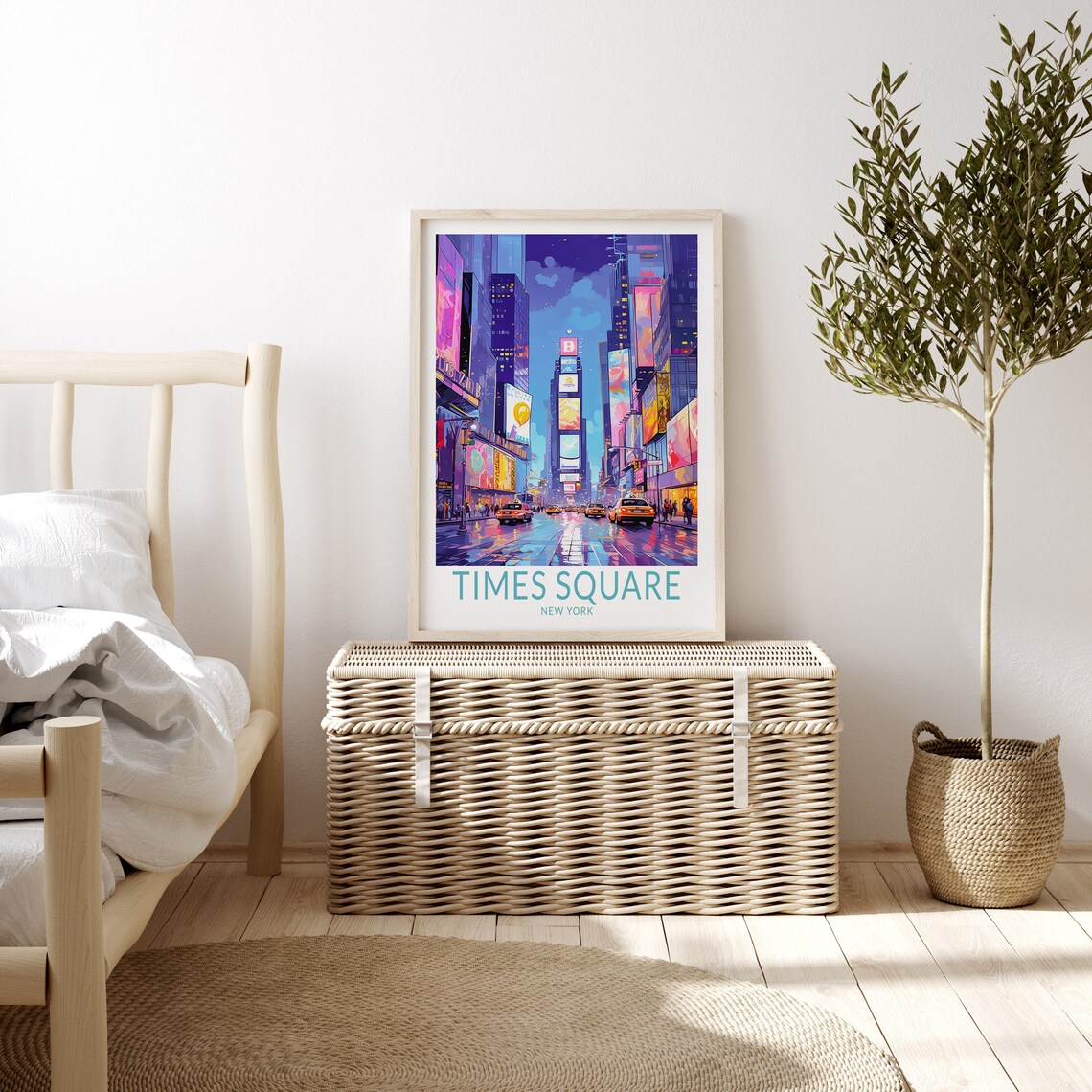 Times Square New York Travel Poster, Wall Art Print - Image 3