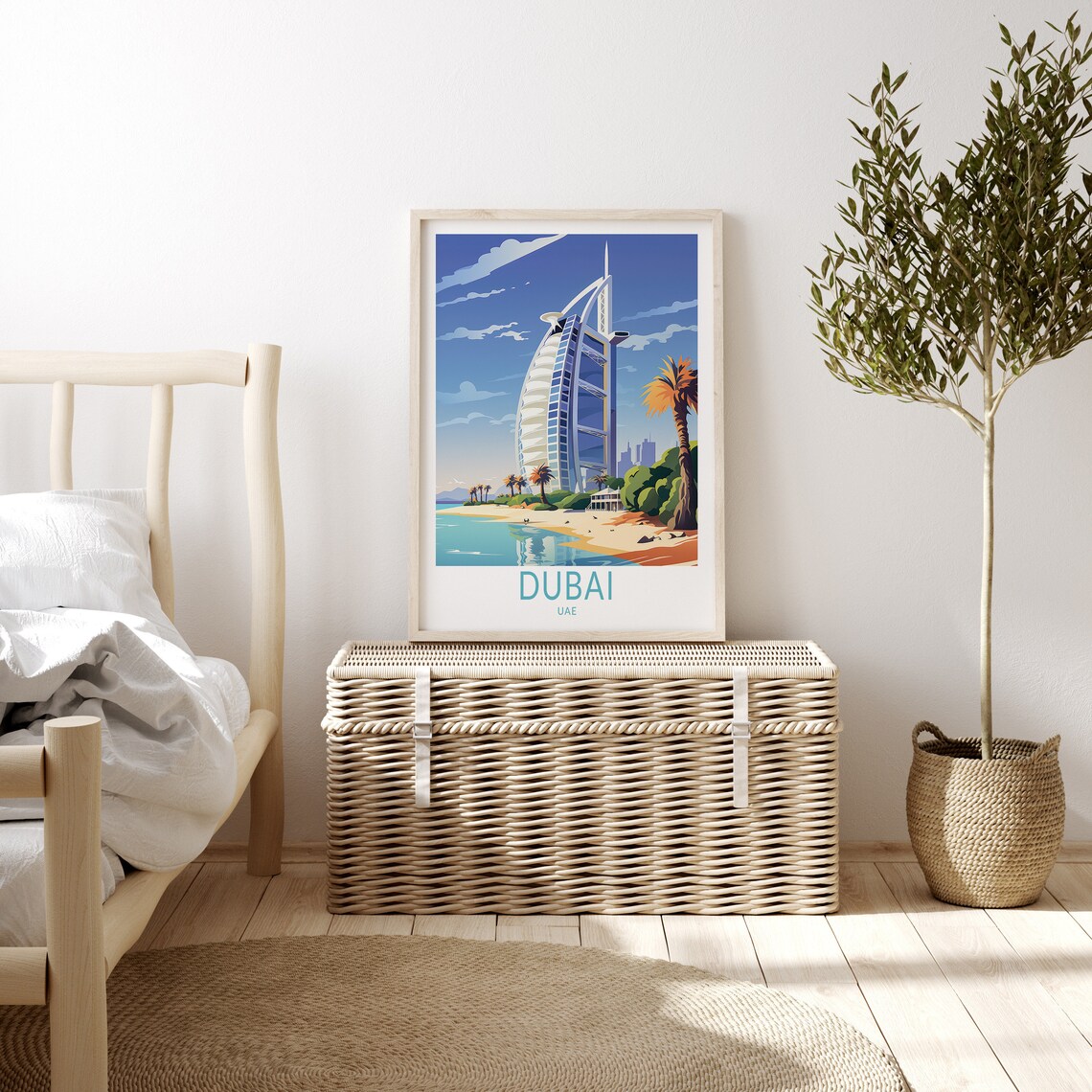 Dubai Travel Poster, United Arab Emirates Art Print - Image 3