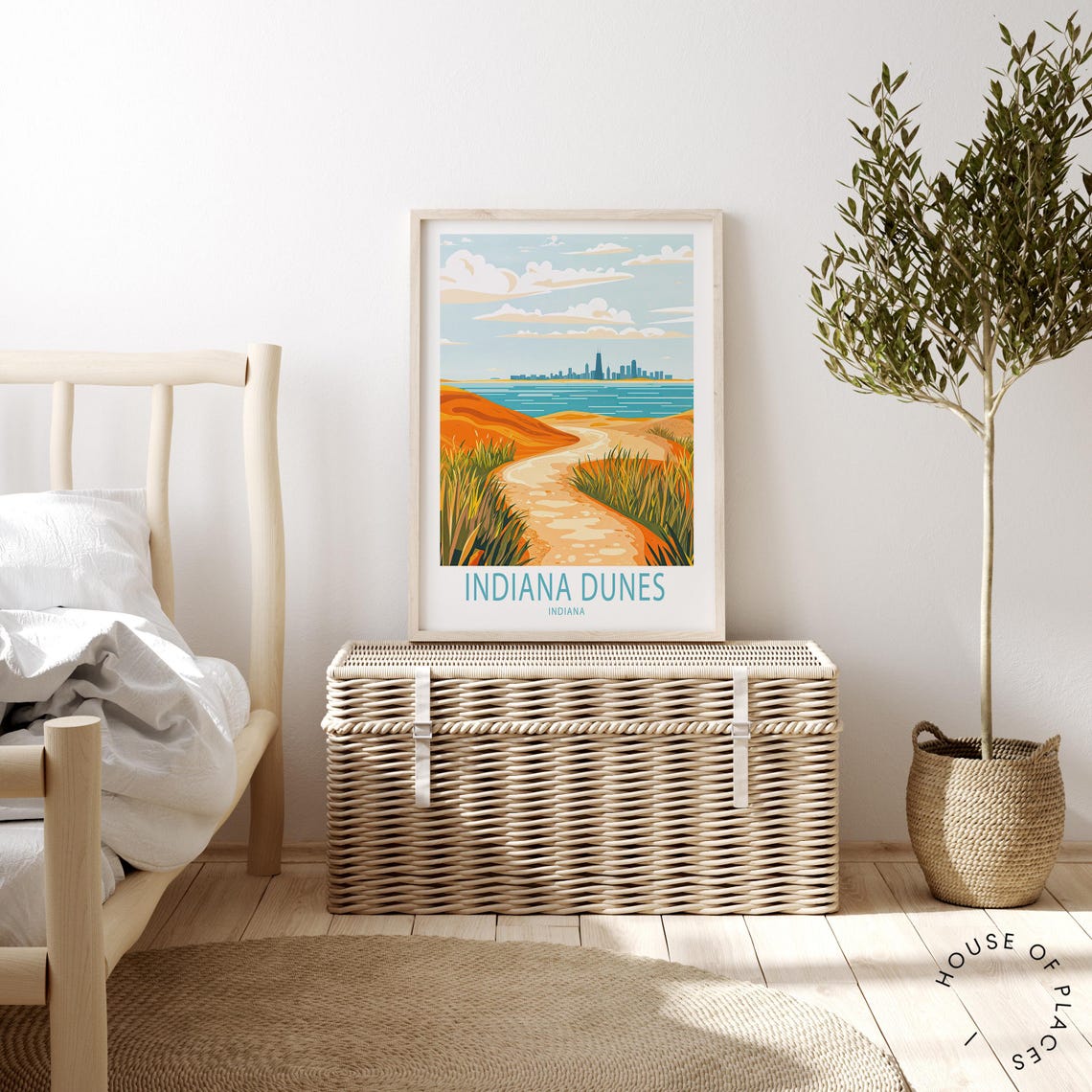 Indiana Dunes Travel Poster Indiana Wall Art Indiana Dunes National Park Print Home Decor Custom Travel Poster Birthday Gifts - Image 2