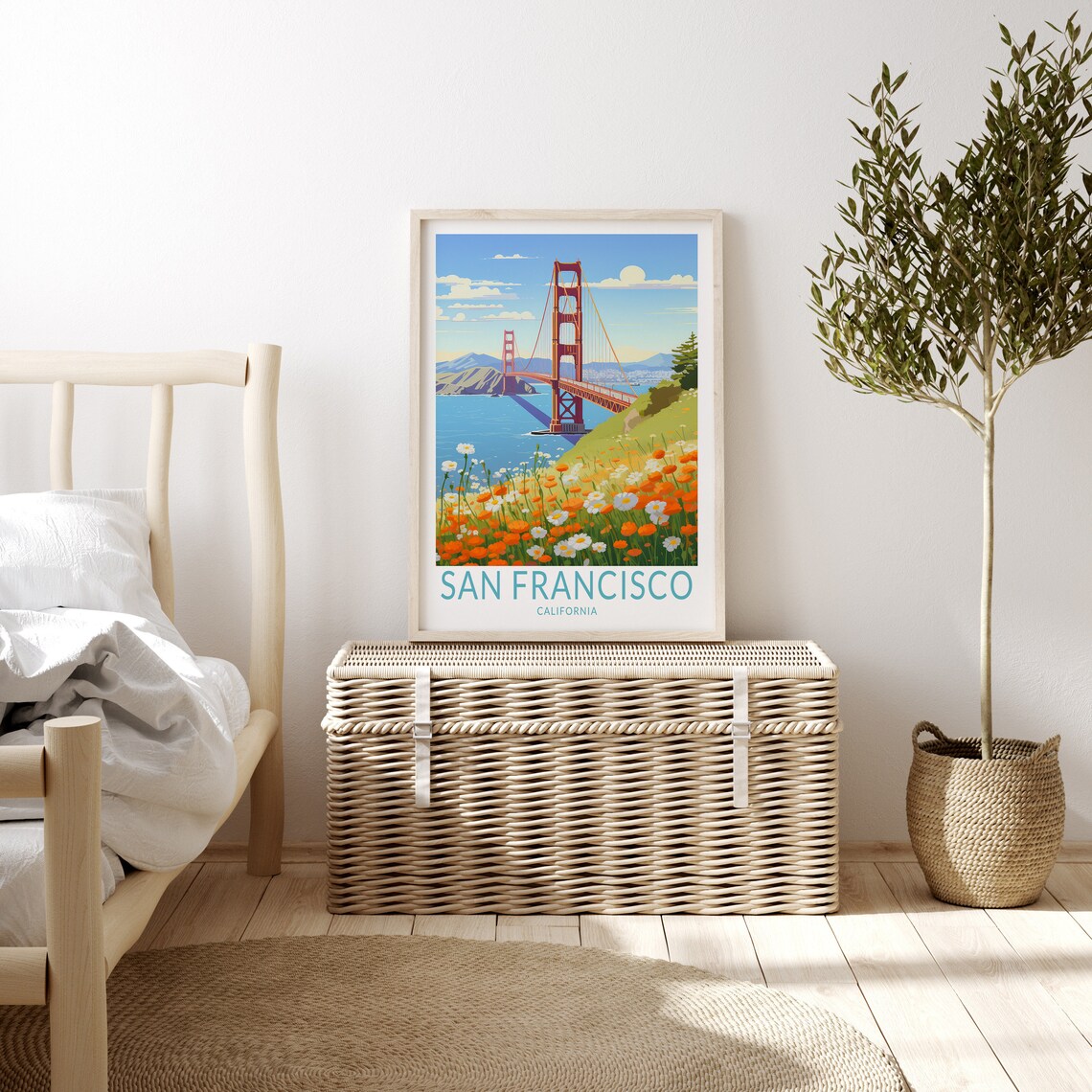 San Francisco Travel Poster, California Travel Print - Image 3