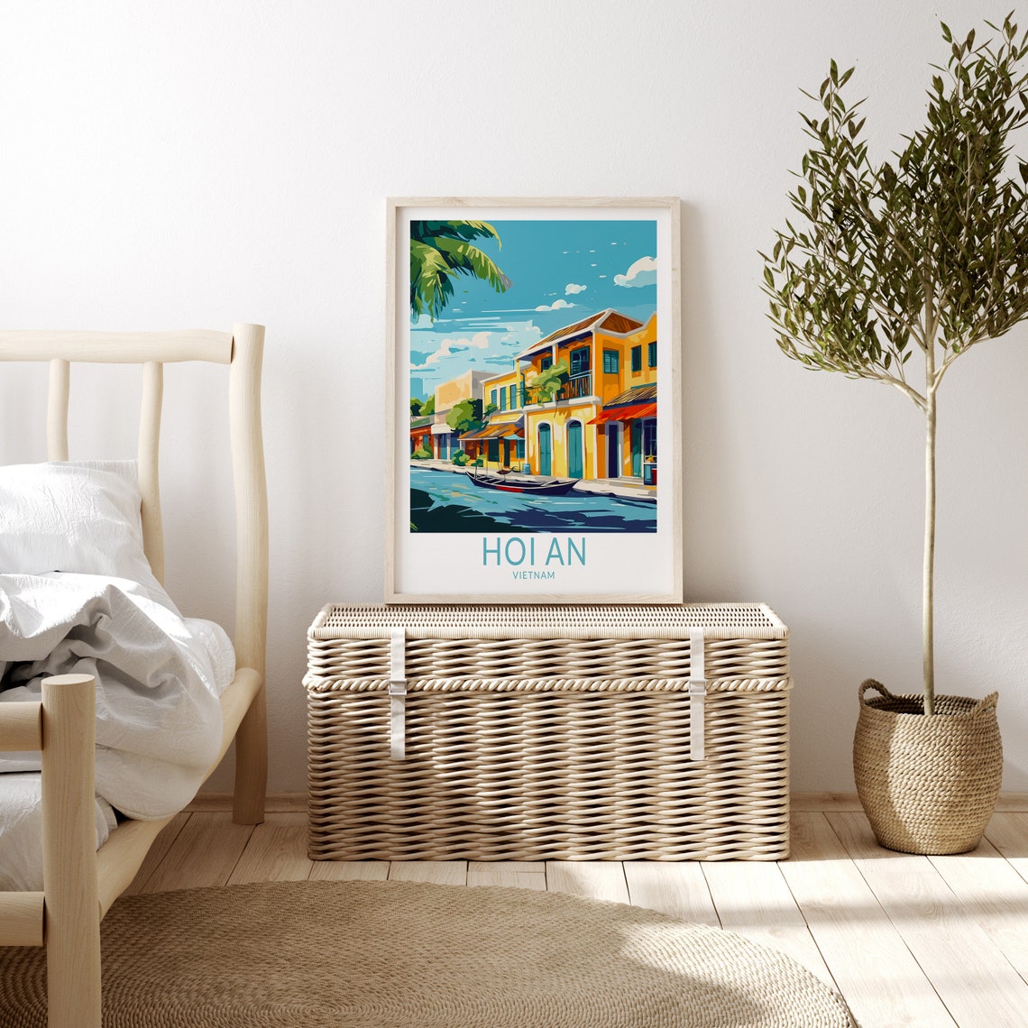 Hoi An Vietnam Travel Poster Hội An Vietnam Wall Art Custom Travel Poster City Travel Birthday Gifts Personalized Travel Poster - Image 3