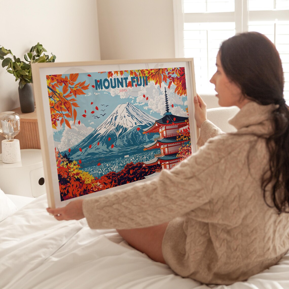 Mount Fuji Japan Travel Poster Mount Fuji Travel Wall Art Japan Travel Wall Art Print Birthday Present Personalised Gifts - Image 2