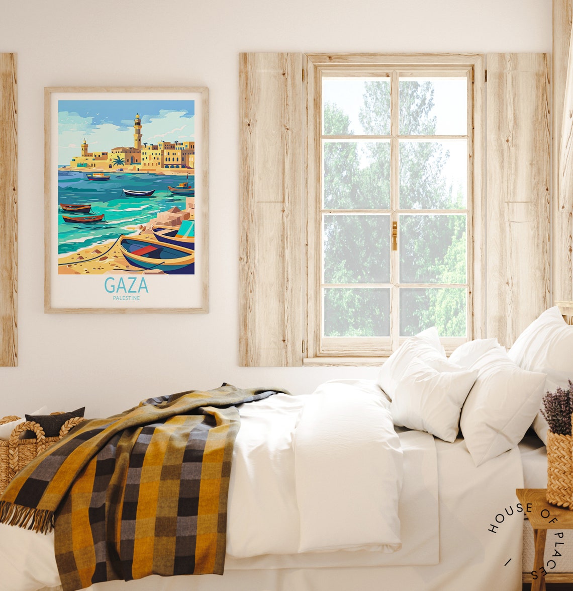Gaza Poster Palestinian Gaza Travel Print Palestinian City Poster Gaza Wall Art Custom Travel Poster Coast Poster Home Decor - Image 3