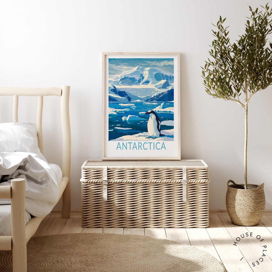 Antarctica Travel Poster, South Pole Wall Art - Image 3