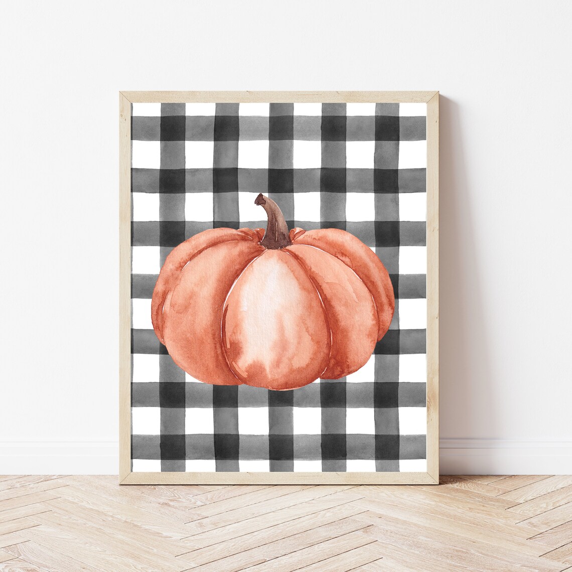 Halloween Farmhouse Pumpkin Sign Art Print