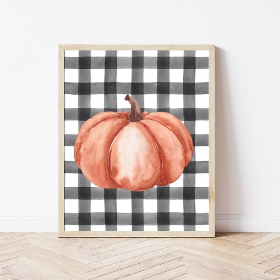Halloween Farmhouse Pumpkin Sign Art Print