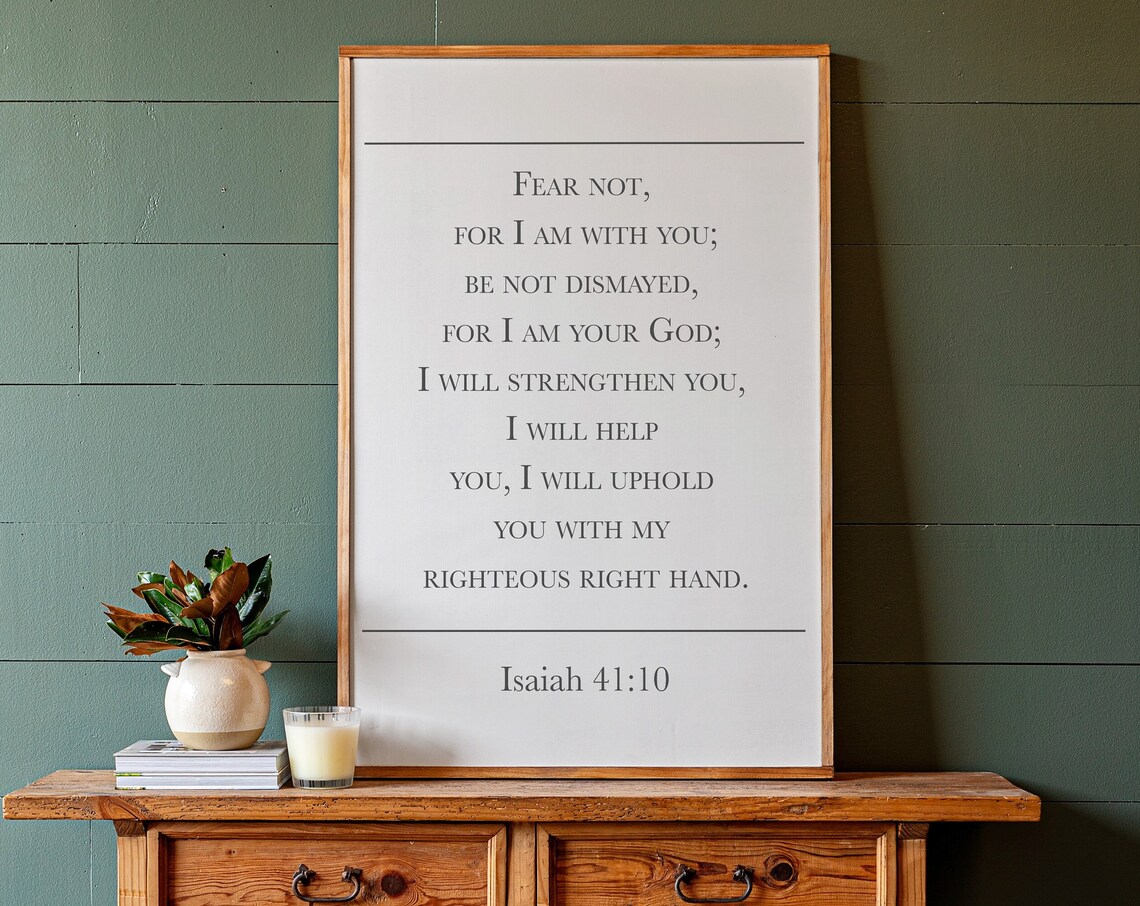 Isaiah 41 Scripture Sign, Christian Wall Decor