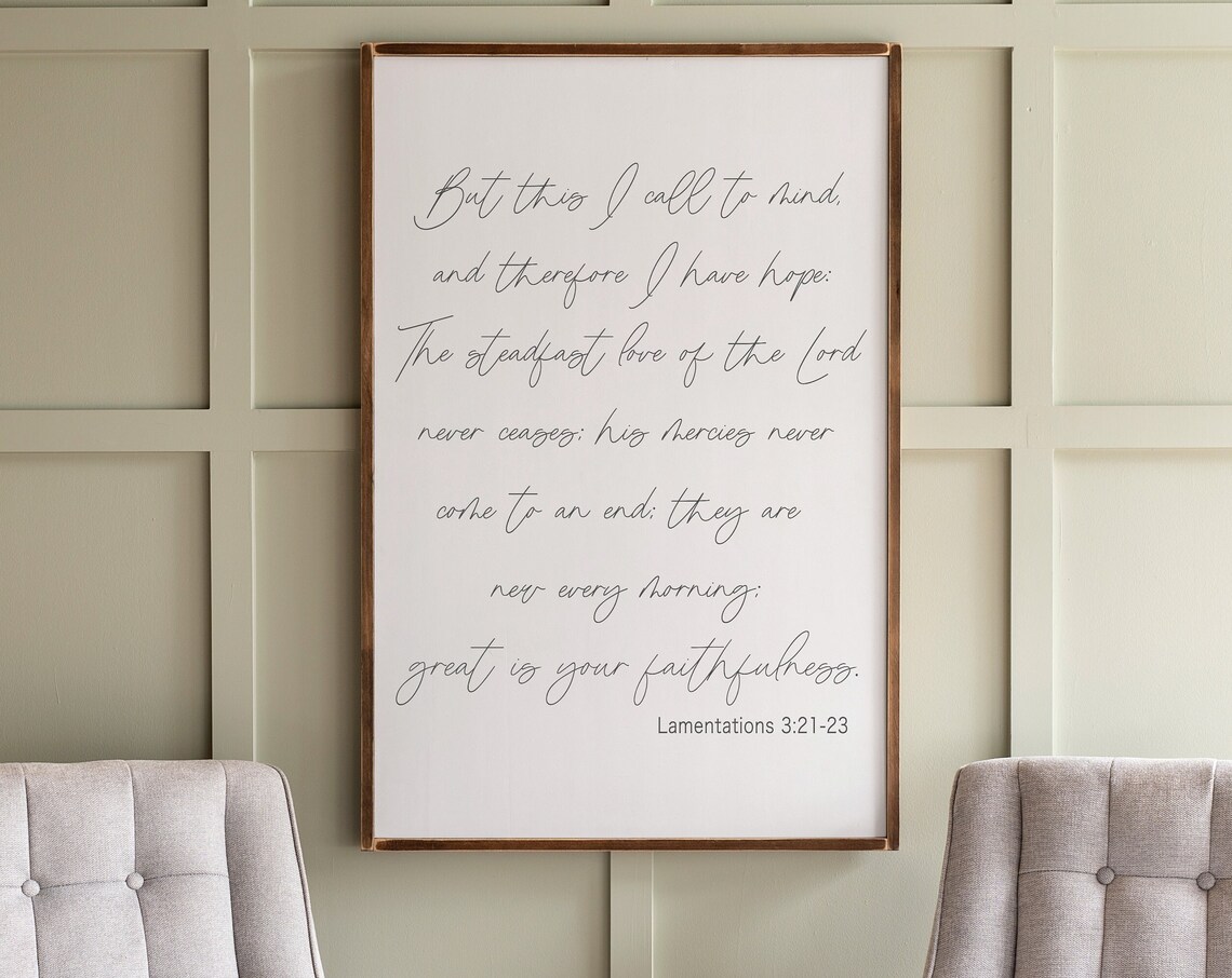 Great Is Thy Faithfulness Scripture Wall Decor