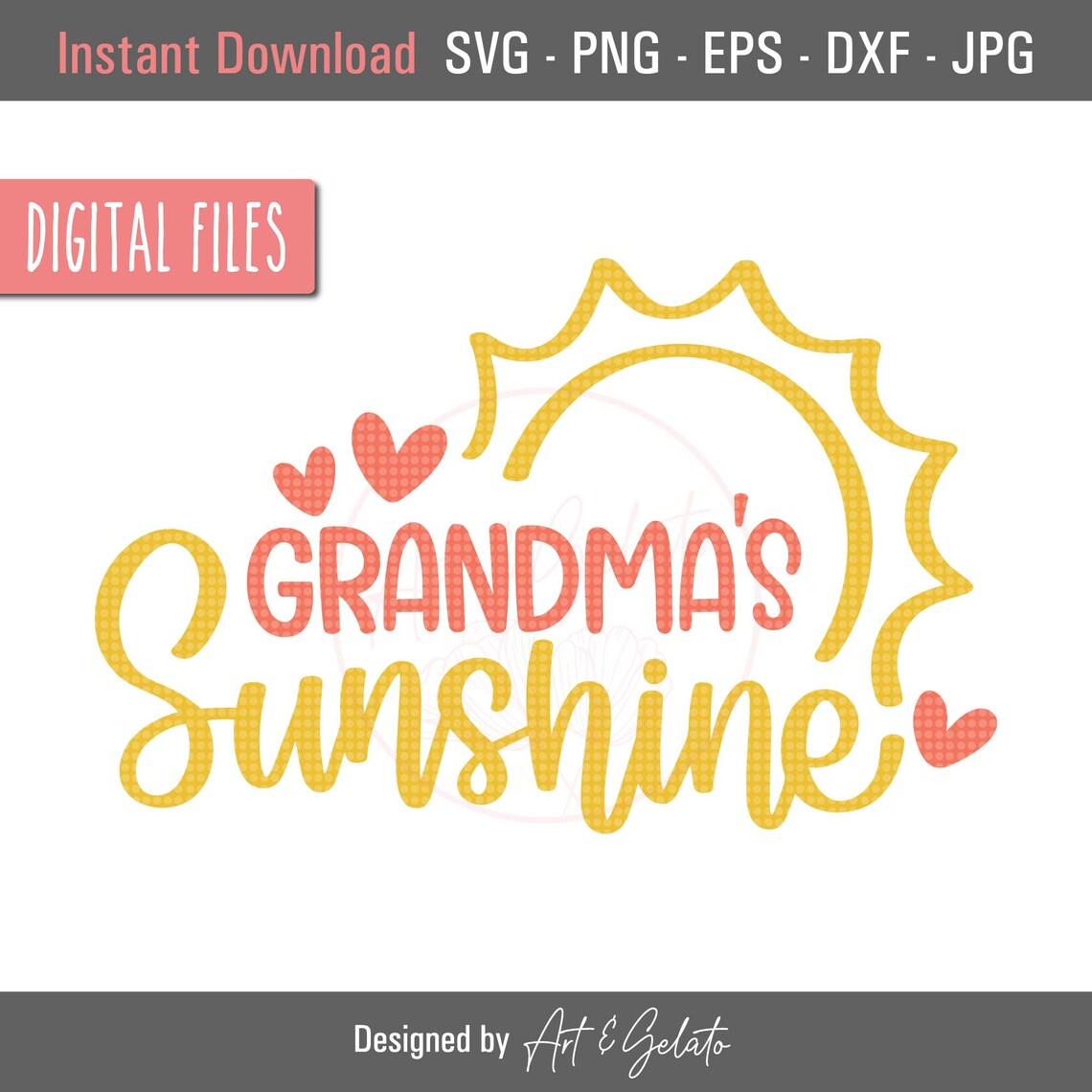 Grandma's Sunshine, Summer Baby Wall Art Print