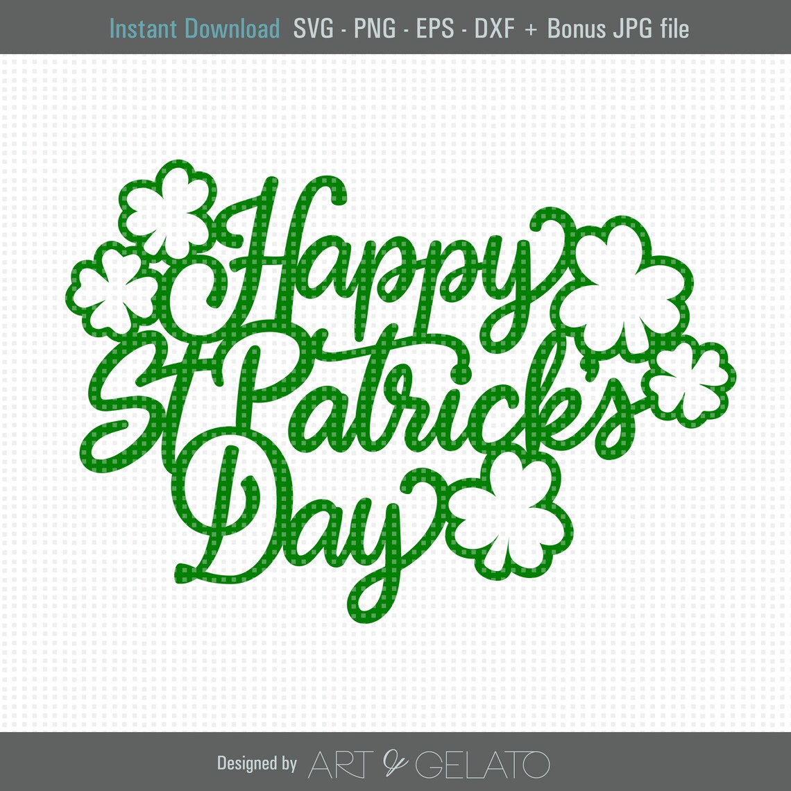 Happy St Patrick's Day Cake Topper SVG, DIY Sign