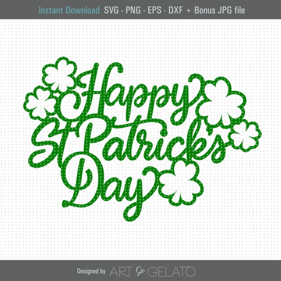 Happy St Patrick's Day Cake Topper SVG, DIY Sign