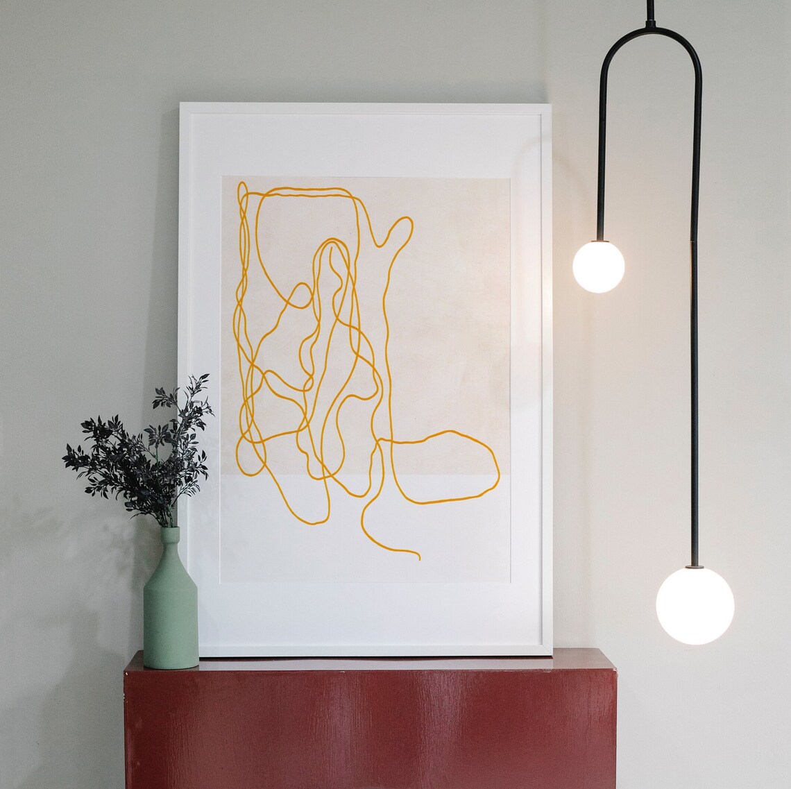 Abstract Line Drawing, Minimal Line Art Poster - Image 3