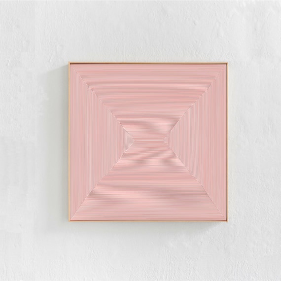 Abstract Line Art Print, Modern Red Wall Decor