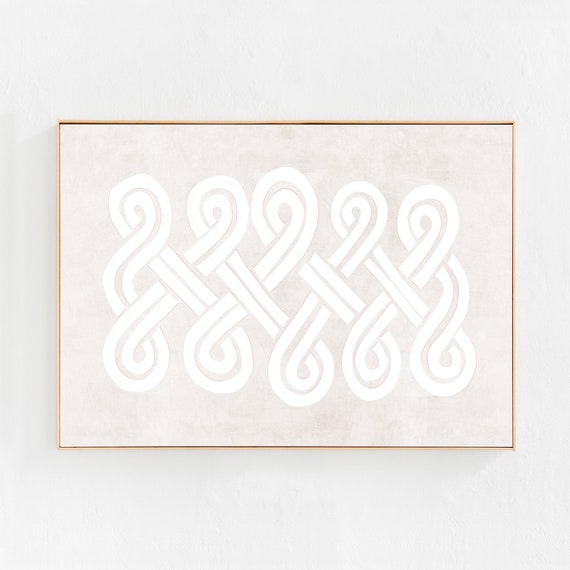 Abstract Knots, Scandi Boho Neutral Wall Art