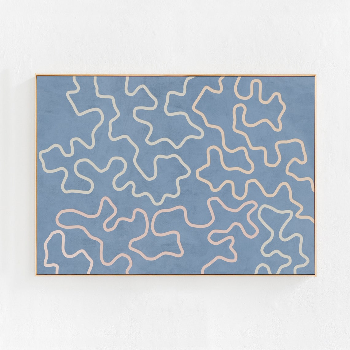 Squiggle Lines Abstract Sky Print, Modern Scandi Boho