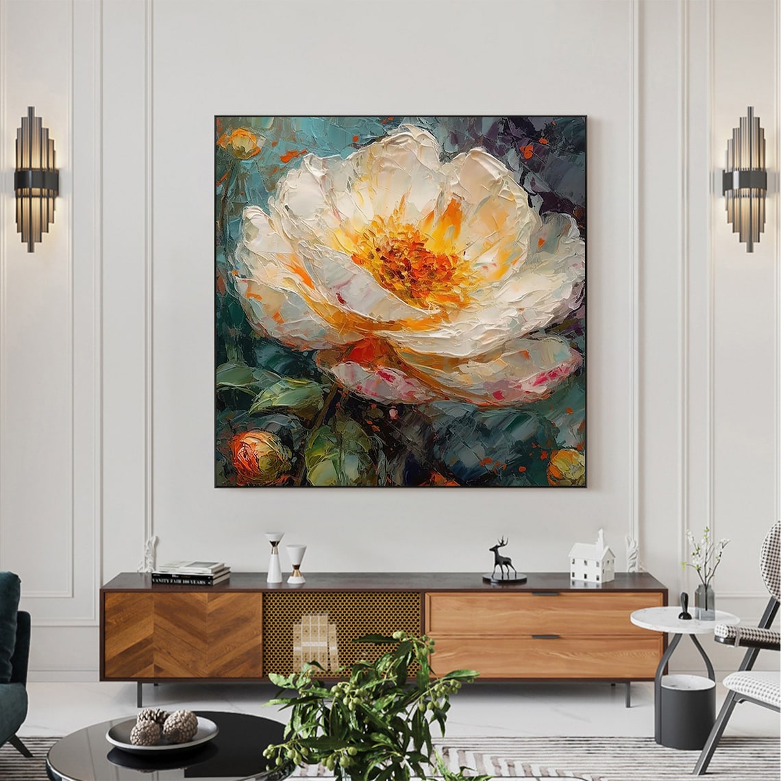 Abstract Floral Boho Oil-Painting-Style Art Print - Image 5