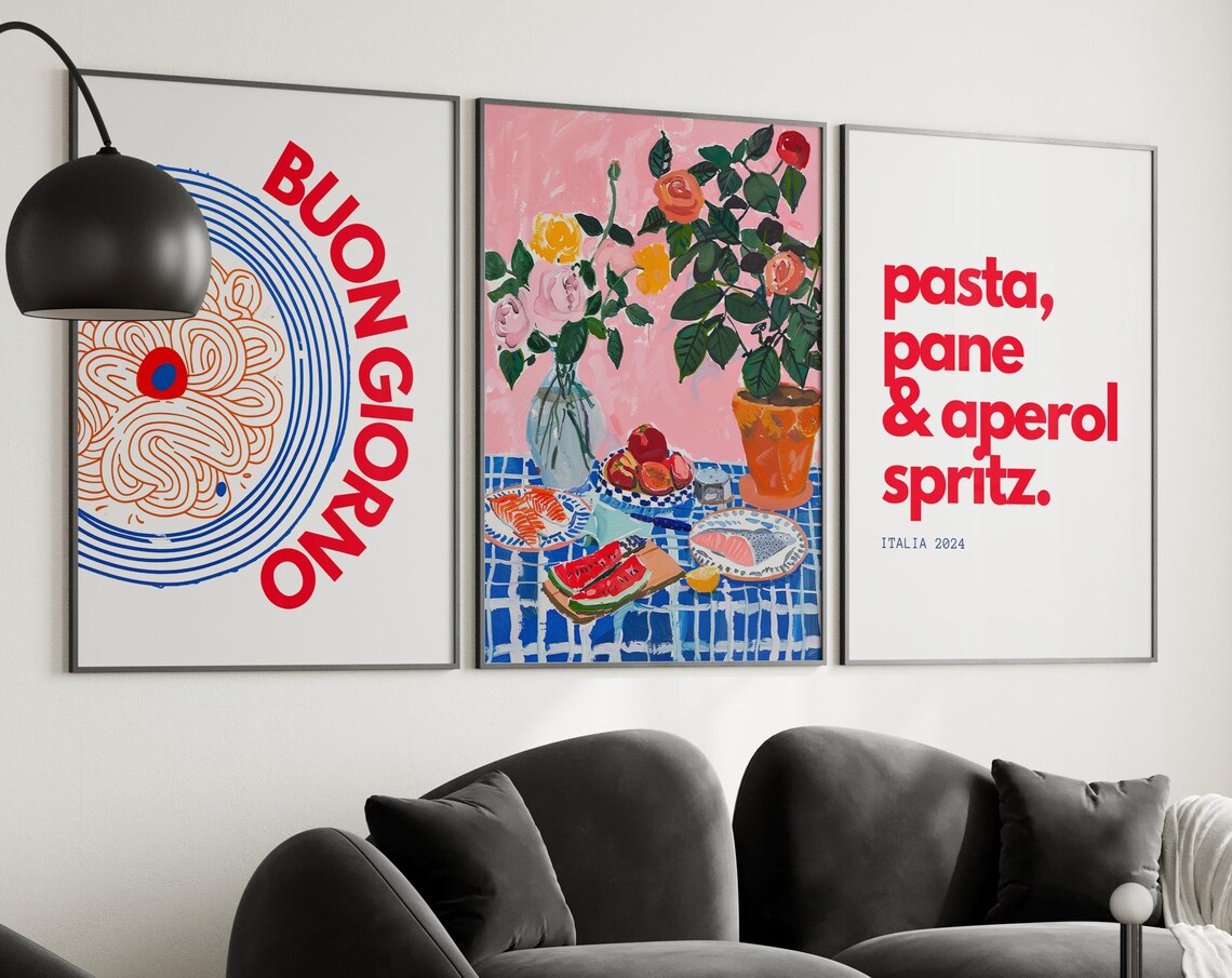 Spaghetti Buongiorno Retro Pop Art Kitchen Poster - Image 4