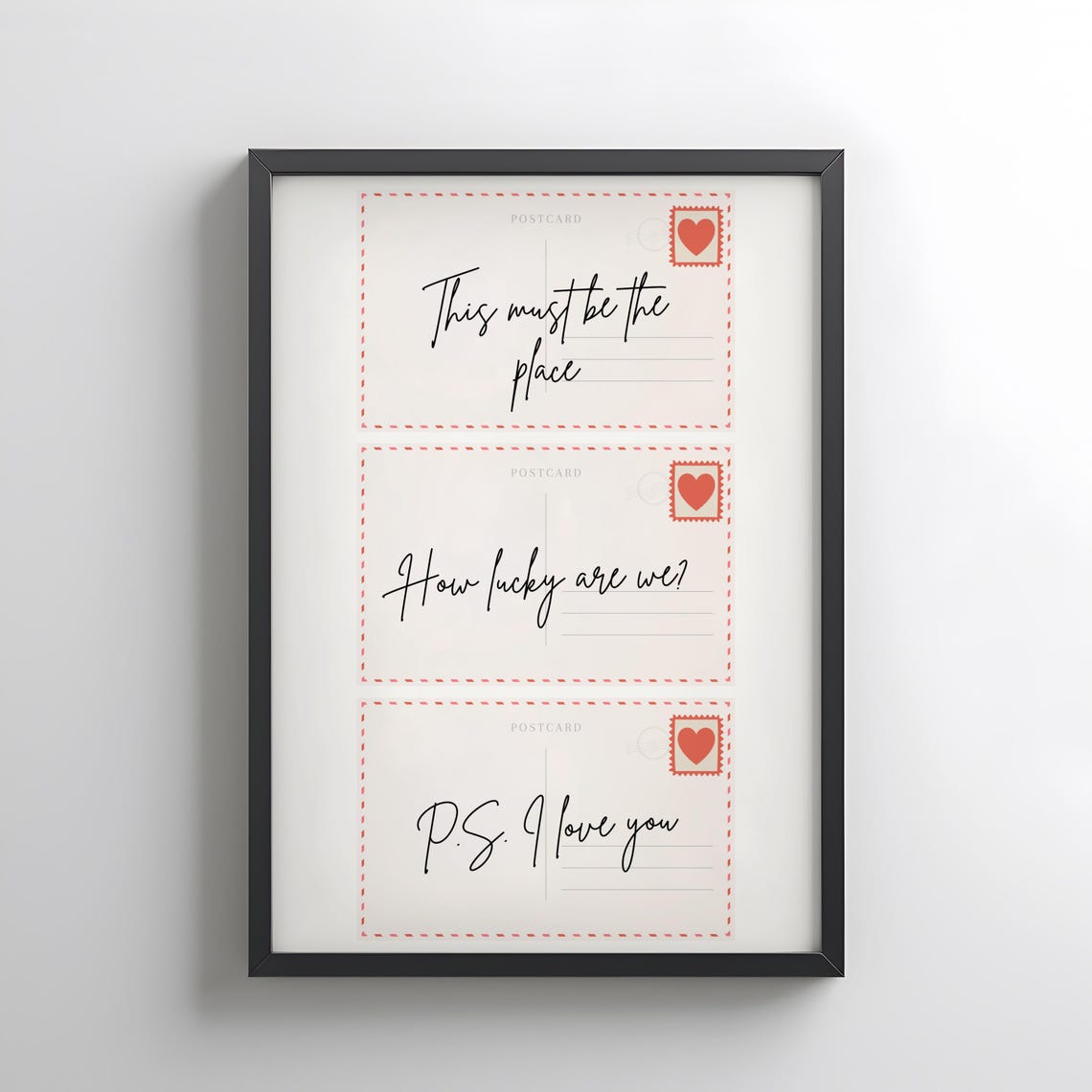 This Must Be The Place Postcard Love Quote Retro Wall Art Print - Image 3