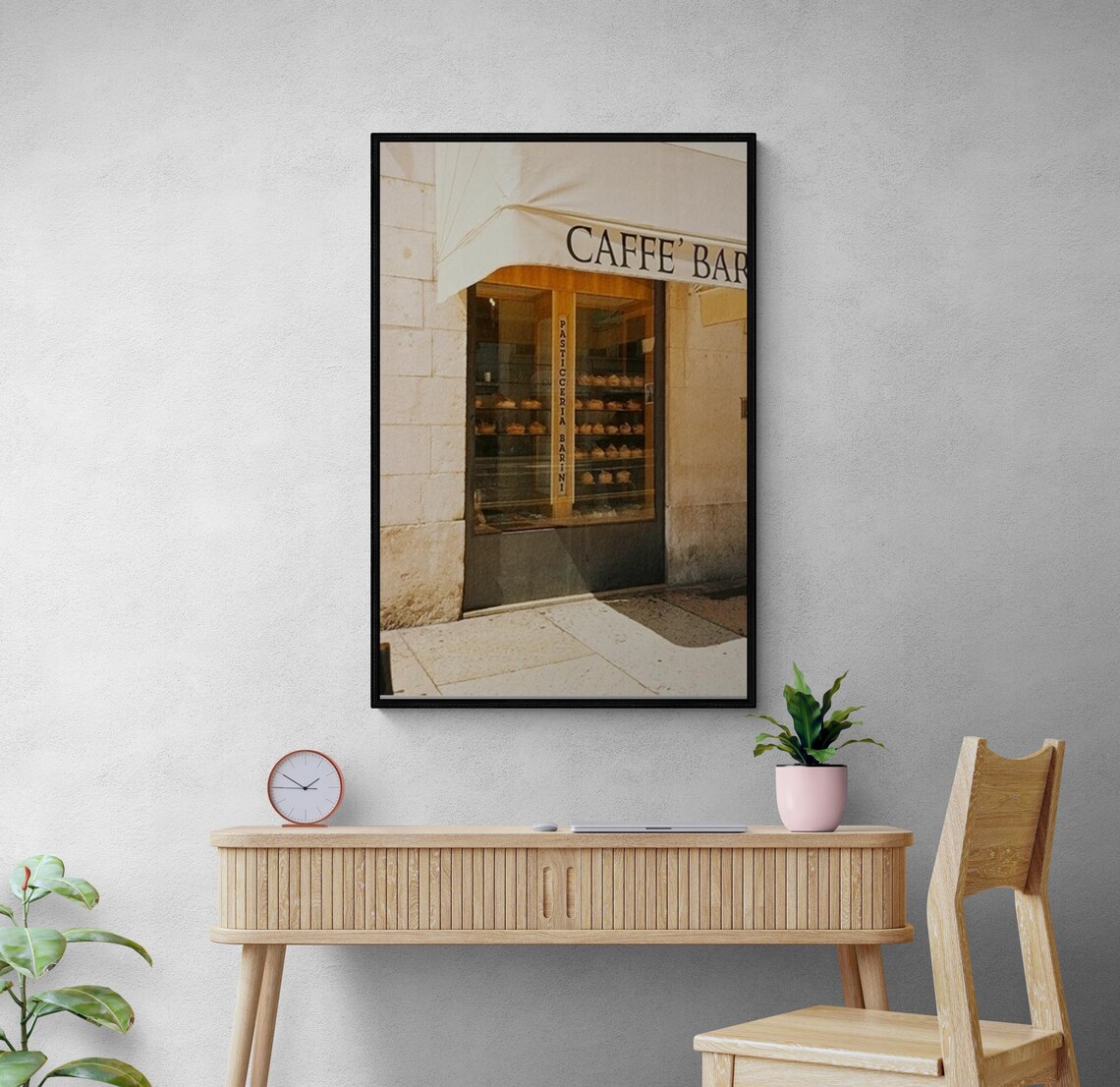 Coffee Shop Storefront, Vintage Rustic Street Scene
