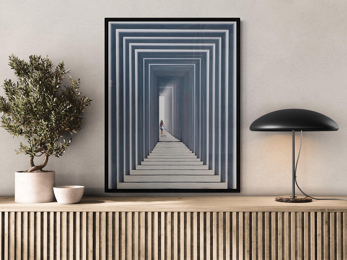 Modern Light Architectural Art Print For Office
